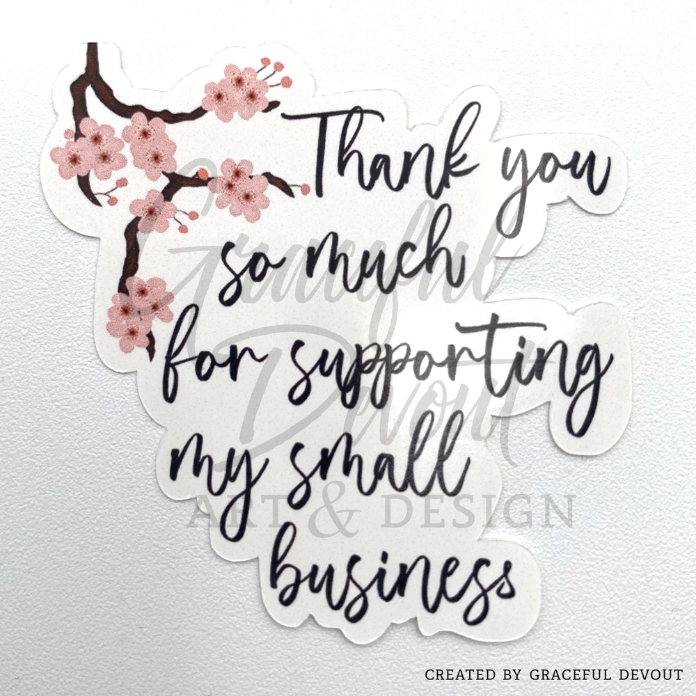 Thank You So Much For Supporting My Small Business- 2" (48ct.) Stickers - Picture 4 of 5